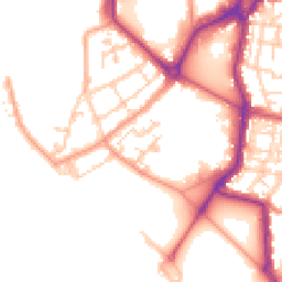 Daytime road noise heatmap for PO1 2NH