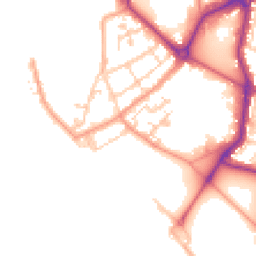 Daytime road noise heatmap for PO1 2NR