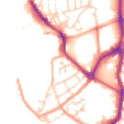 Daytime road noise heatmap for PO1 2PW