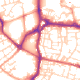 Daytime road noise heatmap for PO1 2QF