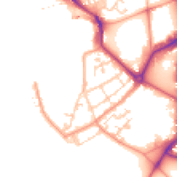 Daytime road noise heatmap for PO1 2RR