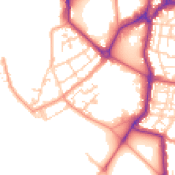 Daytime road noise heatmap for PO1 2TL
