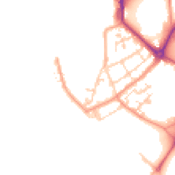 Daytime road noise heatmap for PO1 2TT