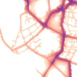 Daytime road noise heatmap for PO1 2TU