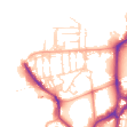 Daytime road noise heatmap for PO1 3BZ