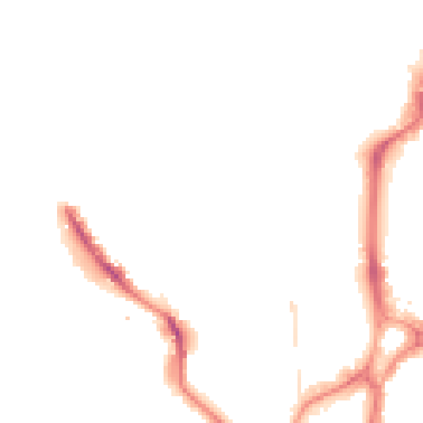 Night-time road noise heatmap for PO1 3DG
