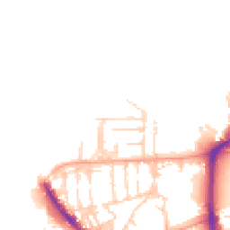 Daytime road noise heatmap for PO1 3FL