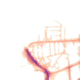 Daytime road noise heatmap for PO1 3FP