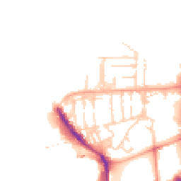 Daytime road noise heatmap for PO1 3GA