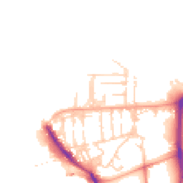 Daytime road noise heatmap for PO1 3GG