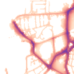 Daytime road noise heatmap for PO1 3RG