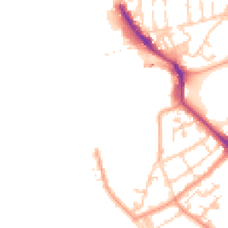 Daytime road noise heatmap for PO1 3TH