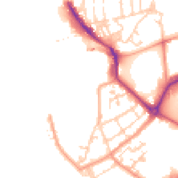 Daytime road noise heatmap for PO1 3TS