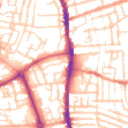 Daytime road noise heatmap for PO1 4AE