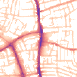 Daytime road noise heatmap for PO1 4AF