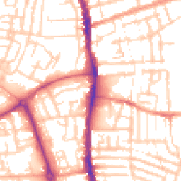 Daytime road noise heatmap for PO1 4AG
