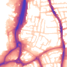 Daytime road noise heatmap for PO1 4AP