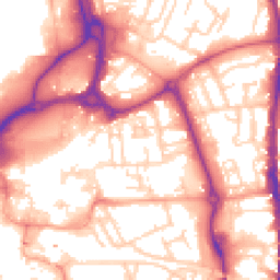 Daytime road noise heatmap for PO1 4DX