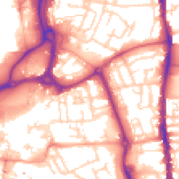 Daytime road noise heatmap for PO1 4HN