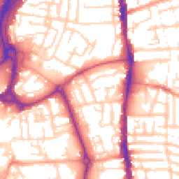 Daytime road noise heatmap for PO1 4JA