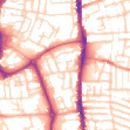 Daytime road noise heatmap for PO1 4JR