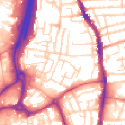 Daytime road noise heatmap for PO1 4LD