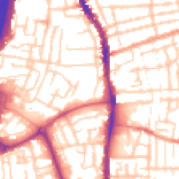 Daytime road noise heatmap for PO1 4LN