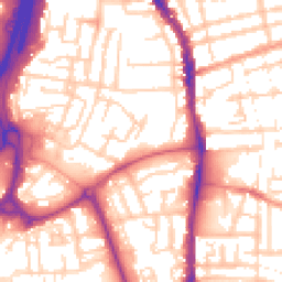Daytime road noise heatmap for PO1 4LU