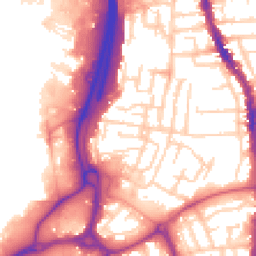 Daytime road noise heatmap for PO1 4NN