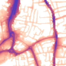 Daytime road noise heatmap for PO1 4PS