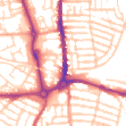 Daytime road noise heatmap for PO1 5AB