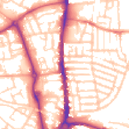Daytime road noise heatmap for PO1 5BU