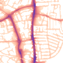 Daytime road noise heatmap for PO1 5DW