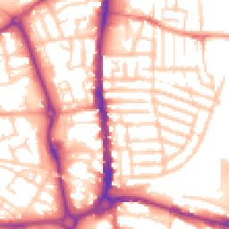 Daytime road noise heatmap for PO1 5FD