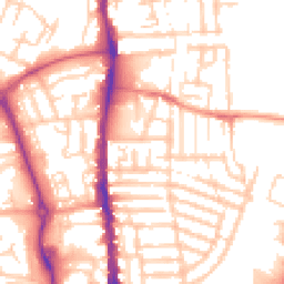 Daytime road noise heatmap for PO1 5HW