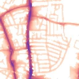 Daytime road noise heatmap for PO1 5JE