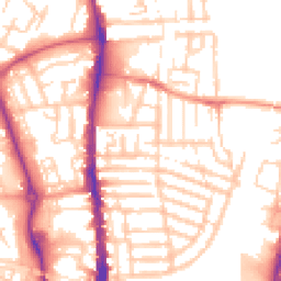 Daytime road noise heatmap for PO1 5JG