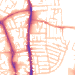 Daytime road noise heatmap for PO1 5JH