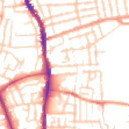 Daytime road noise heatmap for PO1 5LG