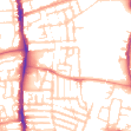 Daytime road noise heatmap for PO1 5LU