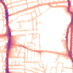 Daytime road noise heatmap for PO1 5LZ