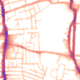 Daytime road noise heatmap for PO1 5NA