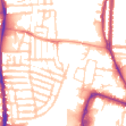 Daytime road noise heatmap for PO1 5PR