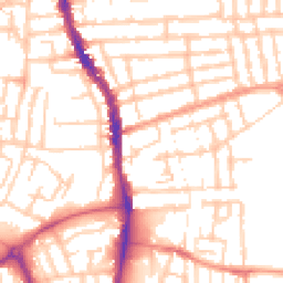 Daytime road noise heatmap for PO1 5QS