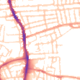 Daytime road noise heatmap for PO1 5RB