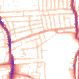 Daytime road noise heatmap for PO1 5RJ