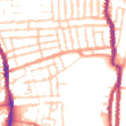 Daytime road noise heatmap for PO1 5RL