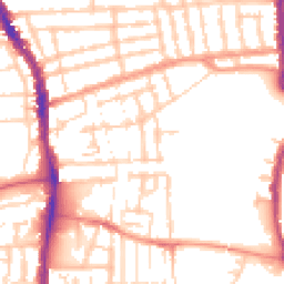Daytime road noise heatmap for PO1 5RN