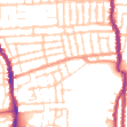 Daytime road noise heatmap for PO1 5RU