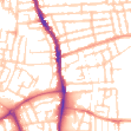 Daytime road noise heatmap for PO1 5SA